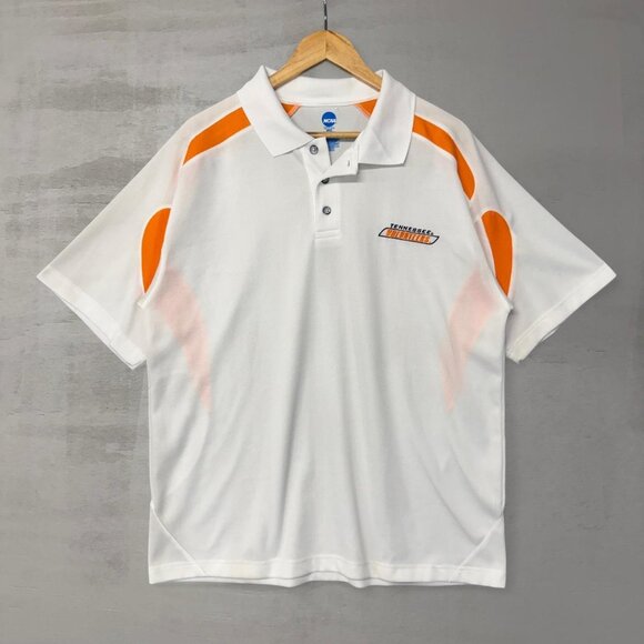 Vintage Tennessee Volunteers White Dri Fit White Short Sleeve Polo Shirt Large - Picture 1 of 6